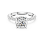 2.57CT Cushion Cut Moissanite Diamond Engagement Ring