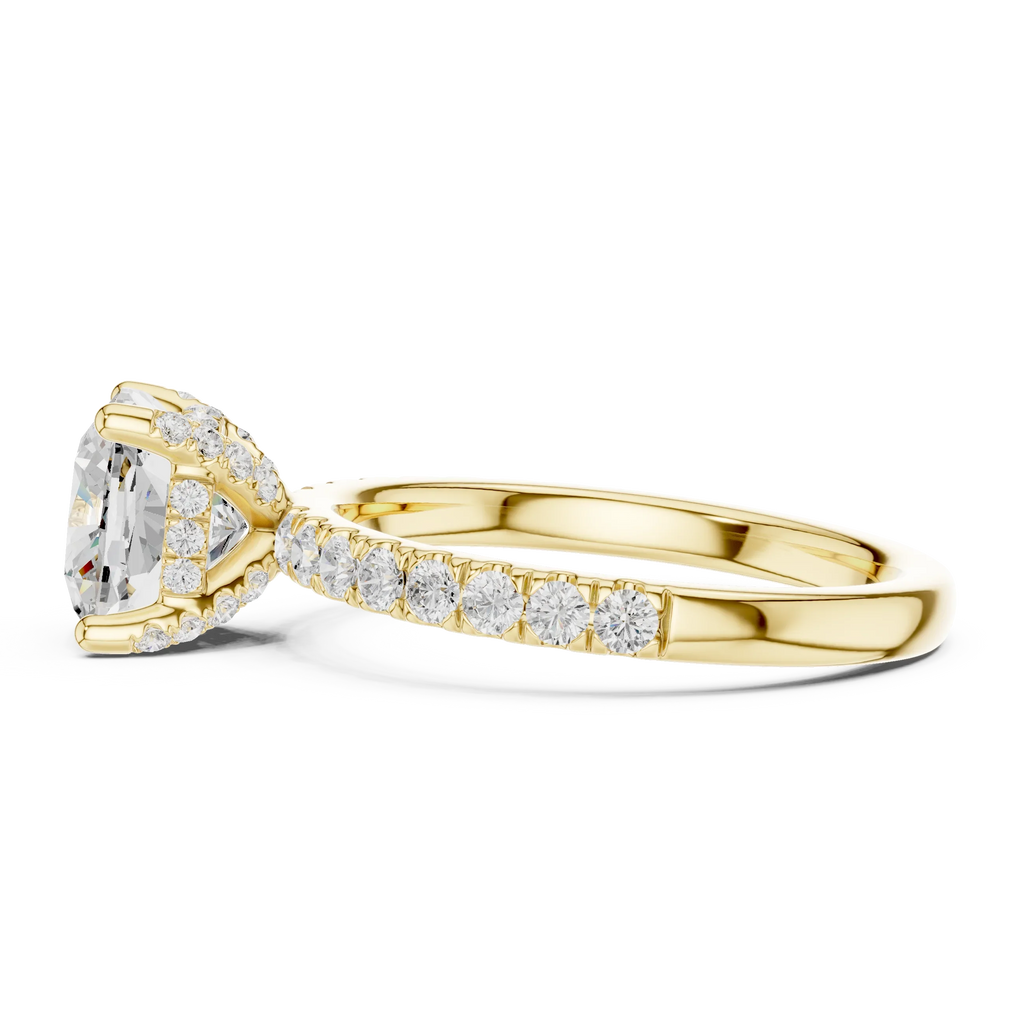 2.57CT Cushion Cut Moissanite Diamond Engagement Ring