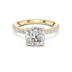 2.57CT Cushion Cut Moissanite Diamond Engagement Ring