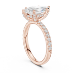 Marquise Diamond Engagement Ring 2ct Eternity Diamond Band 14k Yellow Gold