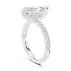 Marquise Diamond Engagement Ring 2ct Eternity Diamond Band 14k Yellow Gold