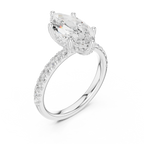 Marquise Diamond Engagement Ring 2ct Eternity Diamond Band 14k Yellow Gold