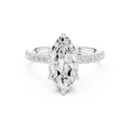 Marquise Diamond Engagement Ring 2ct Eternity Diamond Band 14k Yellow Gold