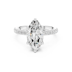 Marquise Diamond Engagement Ring 2ct Eternity Diamond Band 14k Yellow Gold