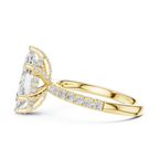 Marquise Diamond Engagement Ring 2ct Eternity Diamond Band 14k Yellow Gold