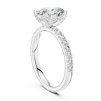 14K Gold Oval Lab Grown Diamond Engagement Ring Handcrafted 2.25 CT