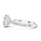 14K Gold Oval Lab Grown Diamond Engagement Ring Handcrafted 2.25 CT