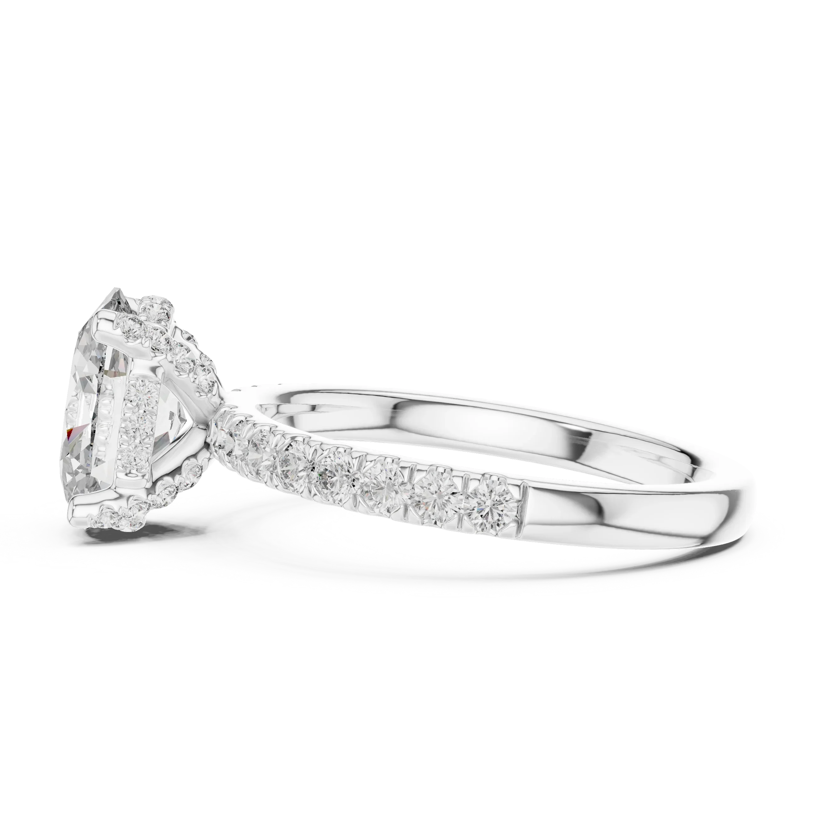 14K Gold Oval Lab Grown Diamond Engagement Ring Handcrafted 2.25 CT