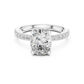 14K Gold Oval Lab Grown Diamond Engagement Ring Handcrafted 2.25 CT