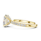 14K Gold Oval Lab Grown Diamond Engagement Ring Handcrafted 2.25 CT