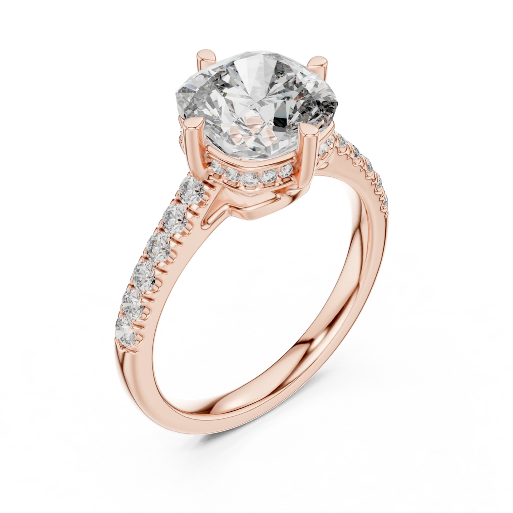 3.89 CT Cushion Moissanite Brilliant Cut Engagement Ring D Color