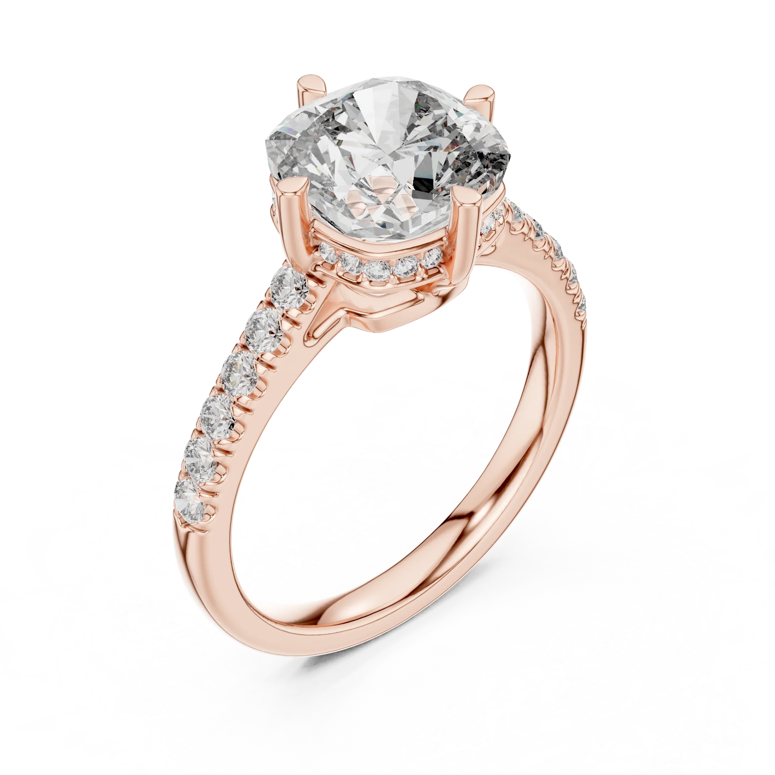 3.89 CT Cushion Moissanite Brilliant Cut Engagement Ring D Color