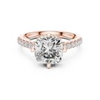 3.89 CT Cushion Moissanite Brilliant Cut Engagement Ring D Color