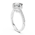 3.89 CT Cushion Moissanite Brilliant Cut Engagement Ring D Color