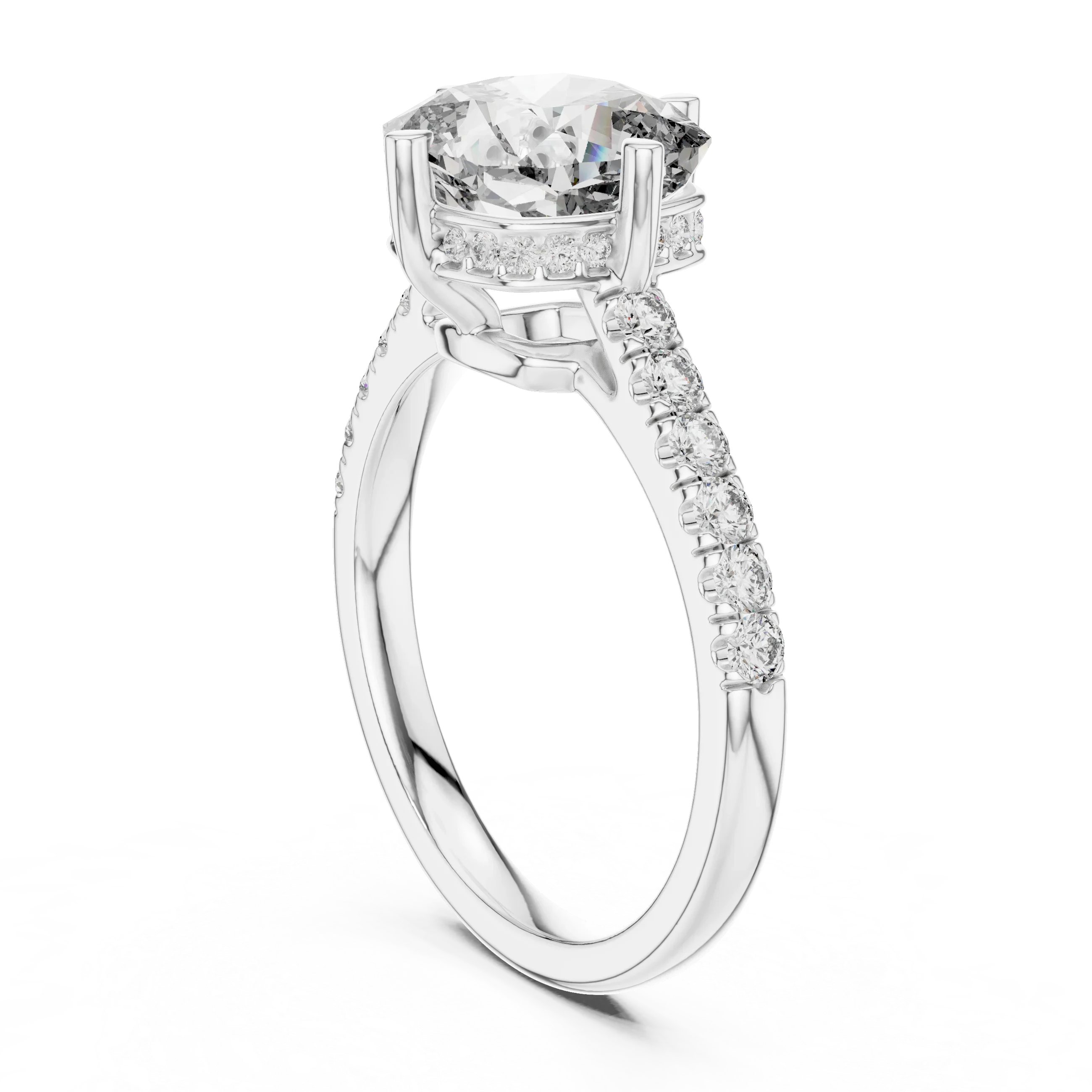 3.89 CT Cushion Moissanite Brilliant Cut Engagement Ring D Color