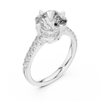 3.89 CT Cushion Moissanite Brilliant Cut Engagement Ring D Color