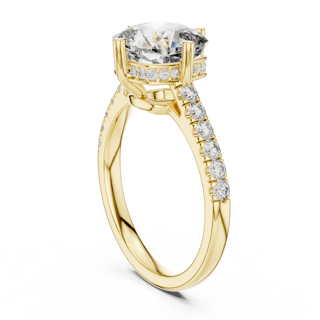 3.89 CT Cushion Moissanite Brilliant Cut Engagement Ring D Color