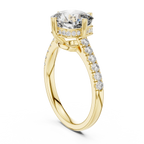 3.89 CT Cushion Moissanite Brilliant Cut Engagement Ring D Color