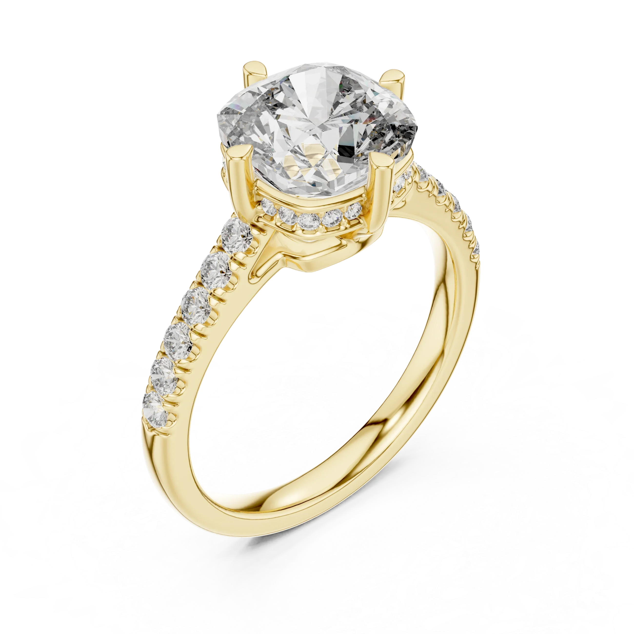 3.89 CT Cushion Moissanite Brilliant Cut Engagement Ring D Color