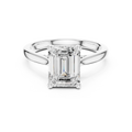Hidden Halo Emerald Cut 2.15 CT Diamond Wedding Ring 14K Yellow Gold