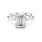 Hidden Halo Emerald Cut 2.15 CT Diamond Wedding Ring 14K Yellow Gold