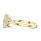 Hidden Halo Emerald Cut 2.15 CT Diamond Wedding Ring 14K Yellow Gold