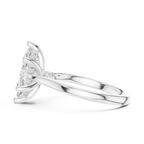 Hidden Halo Marquise Cut 2.15 CT Diamond Wedding Ring 14K Yellow Gold