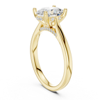 Hidden Halo Oval Cut 2.15 CT Diamond Wedding Ring 14K Yellow Gold