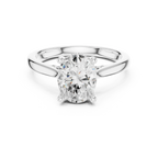 Hidden Halo Oval Cut 2.15 CT Diamond Wedding Ring 14K Yellow Gold