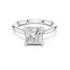 Hidden Halo Princess Cut 2.15 CT Diamond Wedding Ring 14K Yellow Gold