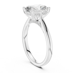 Hidden Halo Radient Cut 2.15 CT Diamond Wedding Ring 14K Yellow Gold