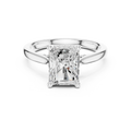 Hidden Halo Radient Cut 2.15 CT Diamond Wedding Ring 14K Yellow Gold