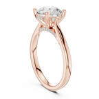 Hidden Halo Round Cut 2.15 CT Diamond Wedding Ring 14K Yellow Gold