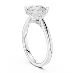 Hidden Halo Round Cut 2.15 CT Diamond Wedding Ring 14K Yellow Gold