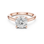 Hidden Halo Round Cut 2.15 CT Diamond Wedding Ring 14K Yellow Gold