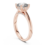 Cathedral Hidden Halo Cushion Moissanite Ring Brilliant Cut