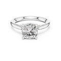 Cathedral Hidden Halo Cushion Moissanite Ring Brilliant Cut