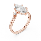 2.16 CT VVS D Color Marquise Cut Three Stone Diamond Engagement Ring