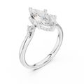 2.16 CT VVS D Color Marquise Cut Three Stone Diamond Engagement Ring