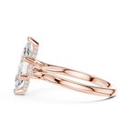 2.16 CT VVS D Color Marquise Cut Three Stone Diamond Engagement Ring