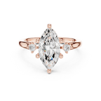 2.16 CT VVS D Color Marquise Cut Three Stone Diamond Engagement Ring