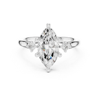 2.16 CT VVS D Color Marquise Cut Three Stone Diamond Engagement Ring