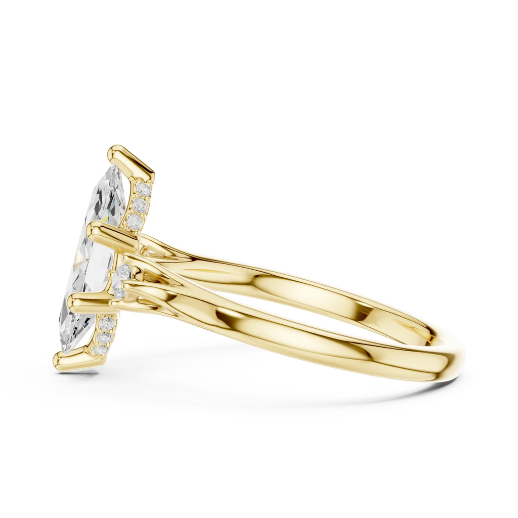 2.16 CT VVS D Color Marquise Cut Three Stone Diamond Engagement Ring