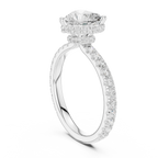 2.17 CT Heart Cut Lab Grown Hidden Halo Pave Set 14K Gold Engagement Ring