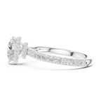 2.17 CT Heart Cut Lab Grown Hidden Halo Pave Set 14K Gold Engagement Ring
