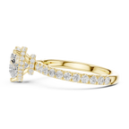 2.17 CT Heart Cut Lab Grown Hidden Halo Pave Set 14K Gold Engagement Ring