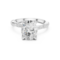 2.93 CTW Oval Cut Diamond Hidden Halo Twisted Pavé Engagement Ring in 14K Yellow Gold