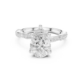 2.93 CTW Pear Cut Diamond Hidden Halo Twisted Pavé Engagement Ring in 14K Yellow Gold
