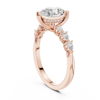 14K White Gold 2.33 CTW Pear Cut Moissanite Engagement Diamond Ring with Pear Shape Side Stones