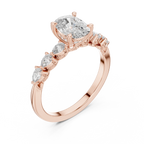 Seven-Stone Oval Moissanite Engagement Ring 2.34 CT D Color